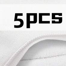 5/10条装超细纤维健身毛巾 14 x 30 英寸 高吸水性柔软面巾 洗脸巾 吸水柔软吸汗毛巾 速干轻便毛巾 适用于手部护理、沙龙、浴室、水疗中心、酒店、泳池、家庭、头发护理（白色） - 白色 - 查看 12