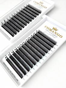CoMango 12排 LU 卷度 0.07mm 纤细 5D 仙女睫毛嫁接尖头湿睫毛簇预制扇形 5D 花卉貂毛假睫毛，适用于化妆 - LU - 查看 7