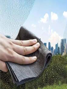 1pc Magic Ultra-Fine Microfiber Glass Cleaning Cloth, Thick High-Absorbent Fiber Cloth, No Streaks, Suitable For Cleaning Windows, Kitchen And Home - Multiple Styles - View 5