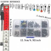 Juego de 115 conectores de pesca, Giratorio de cambio rápido, Giratorio de cambio rápido, Giratorio de cambio rápido - Multicolor - Ver 6