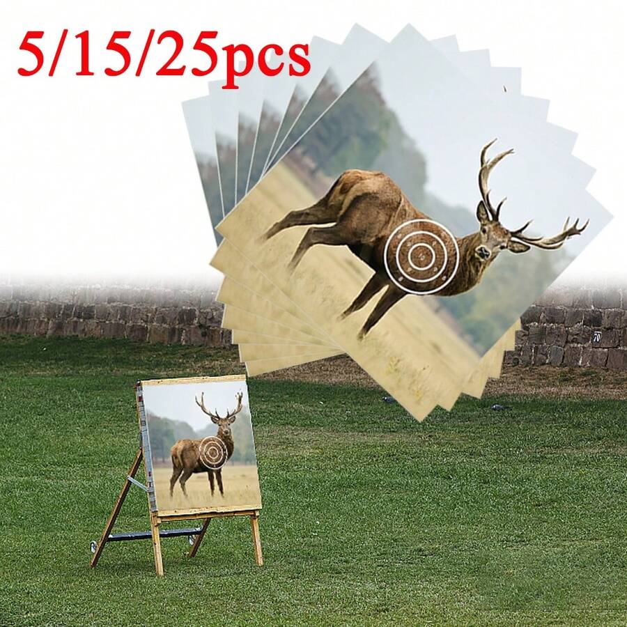 5/15/25 tờ giấy bia bắn cung ngoài trời, bia bắn ná, kích thước 40x40cm. - trắng - Xem 1