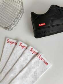 Supreme Hanes Crew Socks (4 Pack) - trắng - Xem 3