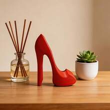 1pc Creative Red High Heel Shaped Phone Holder, 3D Printed, Ideal For Decorating Office Desk Or Bedside Table, Great Gift For Valentine's Day Or Easter - View 6