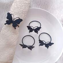 4pcs/10pcs 4cm/1.57in Diameter Metal Napkin Rings, Multiple Colors And Styles Available, Suitable For Restaurant Decor, Tabletop Accessories, Wedding Decoration, Fabric Crafts, Applicable For Cafe, Household, Restaurant, Party, Prom, Picnic, Team Building, Gathering With Friends, Home Decor, Office, Etc. Great Gift For Father's Day, Mother's Day, Holidays, Friends, Family, Teachers, Colleagues, And Daily Gifting. - Multicolor - View 7