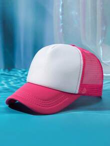 1 Two-Tone Mesh Breathable Women's Baseball Cap - Multicolor - View 16