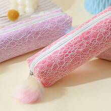 1个亮片铅笔盒。学生亮片铅笔盒。化妆包。彩虹亮片铅笔盒。学生文具。礼物。桌面文具收纳盒。 - 單件 - 查看 4