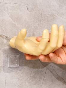 Palm-Shaped Bathroom Wall Hook, No Drill Comb & Soap Storage Rack, Waterproof Adhesive Hanger - Multicolor - View 10