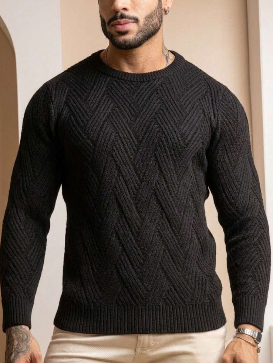 TRICOT DE LUXO SOPHISTICATED KNITTING SWEATSHIRT CHIC WINTER 26 - Black - View 1