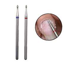 角质层清洁金刚石指甲钻头 3/32 英寸，专业安全碳化钨金刚石指甲钻头，用于清洁角质层死皮，准备指甲，双向旋转，美甲沙龙用品 - 彩色 - 查看 2