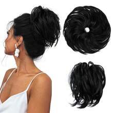 Dây buộc tóc rối, búi tóc xoăn bồng bềnh bằng thun, dây buộc tóc tổng hợp - Nhiều màu - Xem 39