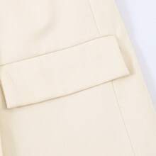 TF.MLN Women's Spring/Autumn Long Sleeve Stand Collar Office Blazer, Fashionable Casual Style Jacket - Off White - View 9