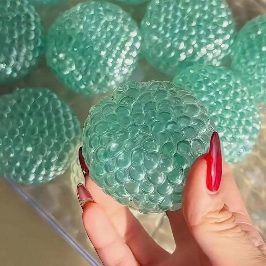 Handmade Pressure Stress Reliever Balls With Noisy Sound For Hands, Fun Gift For Both Men And Women - 1 藍色 - 查看 1