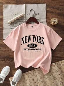 3pcs Tween Girls' Popular Graphic Print Soft & Comfortable Tops, Suitable For Outdoor Sports, Casual Daily Wear, Street & Campus Style, Fashionable Spring/Summer - White - View 5