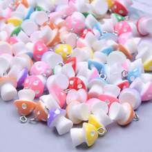20pcs Assorted Acrylic Mushroom Pendant DIY Charms - Multicolor - View 4