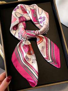1 chiếc khăn bandana in họa tiết hình học, khăn quàng cổ thời trang, băng đô, khăn vuông, thích hợp cho kỳ nghỉ, du lịch. - Nhiều màu - Xem 5