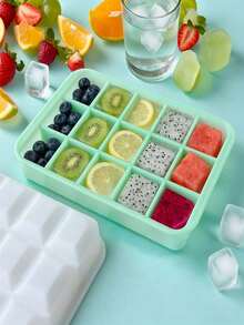 Silicone Tray With Lid, Easy Release Mold, Stackable Leak-Proof Trays For Whiskey, Cocktails, Coffee, Beverages, DIY Frozen Foods - Multicolor - View 3