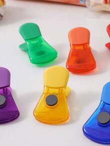 12pcs Colorful Magnetic Food Chip Clips - Airtight Seal Clips For Snacks, Spices, Fridge Magnets, Personalized Sealing Clips, Photo Magnets, Household Items, Kitchen Decor, Suitable For Home Kitchen Storage, Mini Family Set, Mother's Day Gift, Best Gift For Family And Friends (Random Color) - Multicolor - View 11