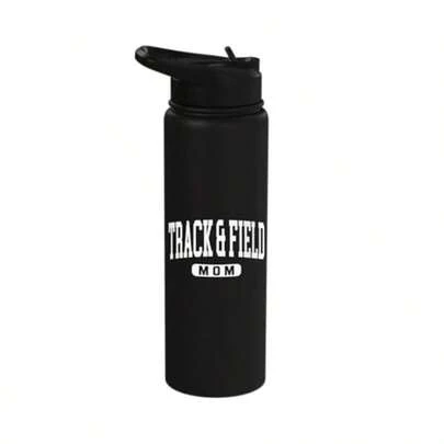 Track Mom Saying/Running Hurdles Meet Parent Support Team Stainless Steel Insulated Water Bottle