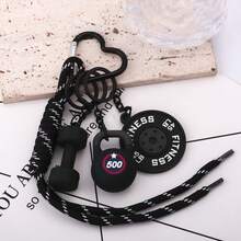 1pc Fitness Keychain For Gym Lovers Premium Gift Sports Enthusiasts Accessories For Workout Bags Water Bottles Heart-Shaped-Shaped Buckle - Multicolor - View 6