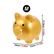 1pc Cute Cartoon Piggy Bank, Available In Blue/Pink/Red/Yellow/Nude/Gold, Durable Anti-Knock Coin Bank, Birthday Gift, Business Gift, Cartoon Coin Bank For Kindergarten, Children Gift, Coin Saving Box For Boys, Girls, Students, Back To School, New Year Gift - Multicolor - View 24