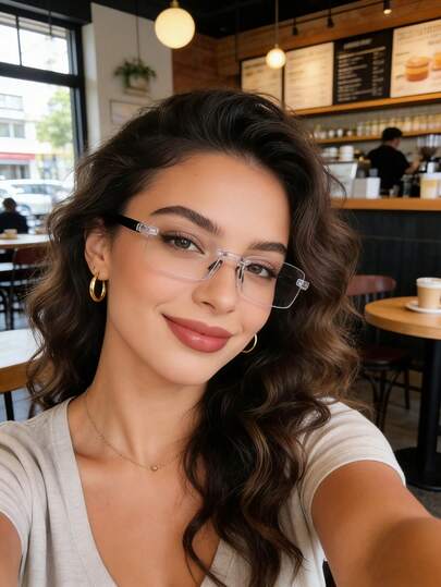 1 pieza Gafas de estilo de negocios minimalista retro cuadradas, unisex, adecuadas para uso diario, trabajo y estudio