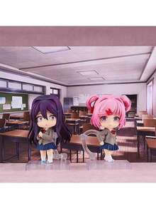 Doki Doki Literature Club! Articulated Figurine Models, Approx. 10CM Tall, Monika, Sayori, Natsuki, Yuri Anime Character Cute Desktop Decor Figures, Doki Doki Literature Club Merchandise Figurines - Multicolor - View 9