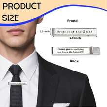 Brother Of The Bride Gifts Best Man From Groom Sister Bride Stainl Steel Tie Clip Bar Pin Tie Clips Man Of Honor Groomsman Gifts For Wedding Sister Marriage Gift Presents For Men Brothers - 如圖 - 查看 5