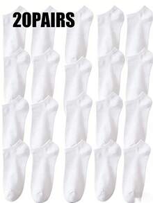 Unisex Invisible Low-Cut Boat Socks For Men And Women, Anti-Slip, Solid Color, Casual, Suitable For Daily Wear, Leisure, Back-To-School Season, Etc. - Multicolor - View 10