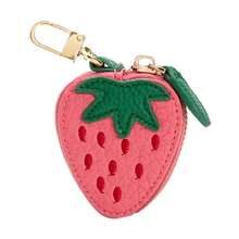 Nuevo monedero portátil con forma de fruta y cereza, cartera con colgante de cuero PU con fresa, monedero, bolsa para auriculares al aire libre IKCA - H - Ver 11