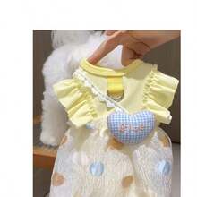 新款宠物狗猫公主裙，适合泰迪犬、博美犬、马尔济斯犬、比熊犬等。 - 黃色 - 查看 7