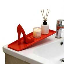 1pc Creative Red High Heel Shaped Phone Holder, 3D Printed, Ideal For Decorating Office Desk Or Bedside Table, Great Gift For Valentine's Day Or Easter - View 8