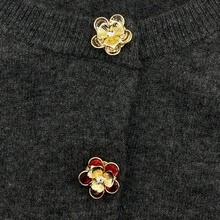 1pc Shirt Button Cover, Fashion Crystal Turtle Shaped Sleeve Button, Shirt Accessory - Red - View 8