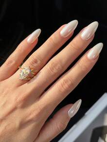 1 Carat Elegant Unique Free Arc Moissanite Marquise Cut Ring, S925 Sterling Silver Luxury Engagement Ring, Promise Ring, Anniversary Ring, Women's Jewelry Gift, Christmas Gift - Twisted Arm Four-prong Marquise Moissanite Ring - 2ct - View 3