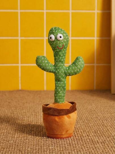 Joivida Đồ chơi xương rồng nhảy múa cho trẻ em, đồ chơi nhồi bông điện tử biết nói và hát cho bé, ghi âm giọng nói và lặp lại những gì bạn nói, đèn LED, quà tặng sinh nhật