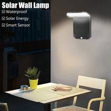 1pc Outdoor Solar Folding Wall Light With Motion Sensor LED Safety Light For Patio Outdoor Deck Porch Barn Garage - Solar Lights - View 9