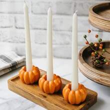 Kate Aspen 2 en 1 Pumpkin Candle Holder Set Orange Fall Taper Tealight and Votive Candle Candle Holder Pumpkin Table Centerpiece decoración de Vela de Otoño Halloween portavelas Juego de 6 - Naranja - Ver 3