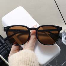 1/2/3 件装女士亚克力休闲方形时尚黑色眼镜，适合度假和日常佩戴 - 彩色 - 查看 2