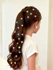 20 piezas/50 piezas/100 piezas Pinzas de pelo mini de color macaron, Pinzas de pelo lindas de princesa para niñas, Pinzas versátiles y dulces para el flequillo, Accesorios de pelo de uso diario - Multicolor - Ver 5