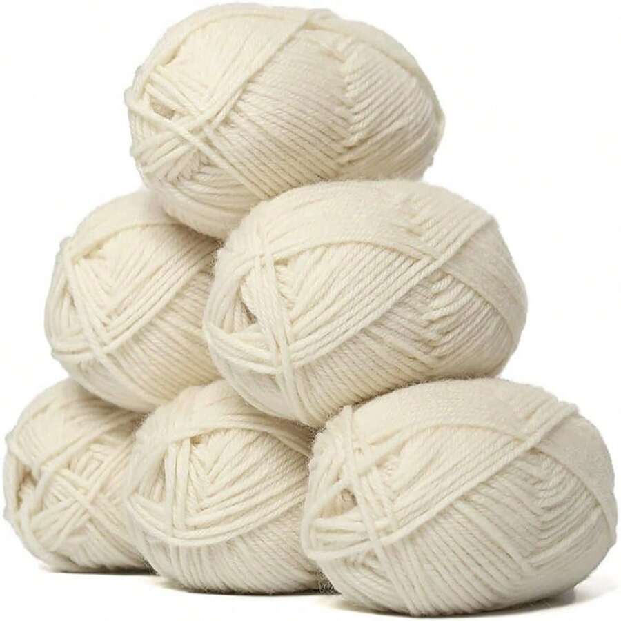 6卷/300克腈纶纱线，适合编织背心、帽子、包包、手工艺品等，每卷50克 - 多款式 - 查看 1