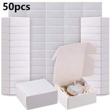 50 piezas Cajas de regalo, Cajas de regalo de papel, Cajas de cartón decorativas mini con tapas, Adecuadas para regalar aretes, joyas, pulseras (3 colores) - Ver 9