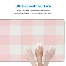 1pc Korean Style Pink & White Plaid Soft Mouse Pad, Fashionable Thin Desk Mat, Large Non-Slip Edged Gaming/Office Keyboard Pad. Mousepad, Mouse Pads, Mouse Pad Wrist Support, Mouse Pad With Wrist Rest, Mouse Pad For Desk, Mouse Pad Desk, Large Mouse Pad, Keyboard Pad, Keyboard Mat, Desk Pad Mat, Desk Pad, Desk Mats, Desk Mat Large, Desk Mat And Mouse Pad, Desk Mat - B - 查看 6