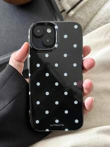 时尚手机壳，简约可爱黑白波点图案，适用于 11 至 17 系列、17Pro Max、17Pro、17、16Pro Max、16Pro、16 Plus、15Pro Max、15Pro、15、14Pro Max、14Pro、14、13Pro Max、13Pro、13、12Pro Max、12Pro、12、11 等智能手机。 - 黑色 - 查看 5
