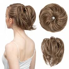 Dây buộc tóc rối, búi tóc xoăn bồng bềnh bằng thun, dây buộc tóc tổng hợp - Nhiều màu - Xem 4