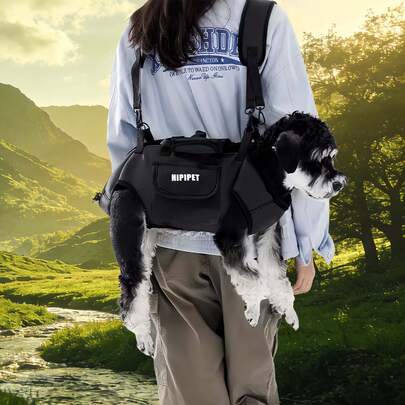 กระเป๋าเป้สะพายหลังสุนัขกลางแจ้งใหม่, กระเป๋าใส่สัตว์เลี้ยงแบบสะพายไหล่คู่แบบพกพา, สายรัดเสริม, กระเป๋าแมวปั่นจักรยานกลางแจ้งสำหรับสัตว์เลี้ยง, กระเป๋าใส่สุนัขขนาดเล็ก/กลาง, กระเป๋าพกพากลางแจ้ง
