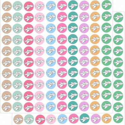 500 miếng dán mini hình máy bay, bản đồ du lịch nhiều màu sắc, kích thước 1/2 inch, dùng để đánh dấu vị trí máy bay, thích hợp cho sổ kế hoạch, lịch, đồ thủ công DIY, nhãn máy bay nhiều màu sắc.