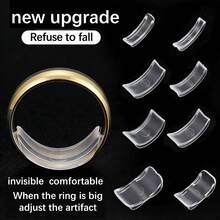 8pcs Invisible Ring Size Adjuster, Soft & No Harm To Skin & Won't Slip, Ideal Choice For Adjusting Ring Size For Various Rings & Jewelry - Clear - View 8