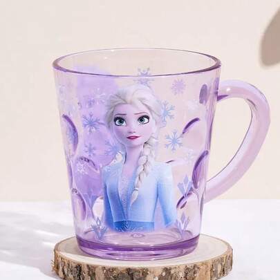  1 chiếc cốc nước trong suốt 260ml hình Elsa hoạt hình Disney, chất liệu AS, dễ thương, có tay cầm, chống vỡ, dùng làm cốc đựng bàn chải đánh răng, cốc súc miệng phòng tắm, cốc nước ép gia đình, cốc đồ uống, cốc nước cho bố mẹ và con cái, cốc tái sử dụng cho các bữa tiệc, quà tặng sinh nhật, tựu trường, đám cưới, ngày lễ.