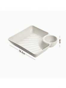 Bộ 4 hộp đựng thực phẩm tái sử dụng - Đĩa ăn, đĩa khoai tây chiên, đĩa sushi, đĩa bánh bao, đĩa tráng miệng vuông, đĩa đựng nước sốt. - Nhiều màu - Xem 6