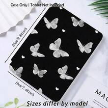 蝴蝶图案彩绘平板电脑保护套带支架，兼容三星 A9/A9+/S9/S9FE/A11/A11+/S11/S10 FE/S10 FE+/S10 Lite、A16 2025、Air 11/13、M3 2025、Mini 7 A17、Pro 2024、Air 11/13、M2 2024、Pro 11/13、M4 2024、Pro 12.9、7/8/9 代、10.2、10 代、10.9、Air 4/5/6/7/8、10.9、Pro 11、4/5/6 代、Mini 6、SE 11、荣耀、Matepad SE 11。 - 彩色 - 查看 3