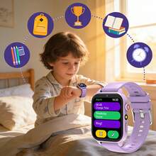 Kids Smart Watch With Educational Games, IPS Touchscreen, Camera, Video Recording, 300mAh Battery, Music Player, Pedometer, Alarm, Flashlight, Fashionable Smart Watch Gift For 6-13 Years Old Boys And Girls - Strap - View 10